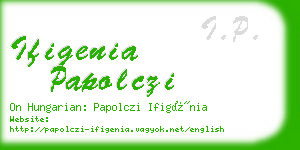 ifigenia papolczi business card